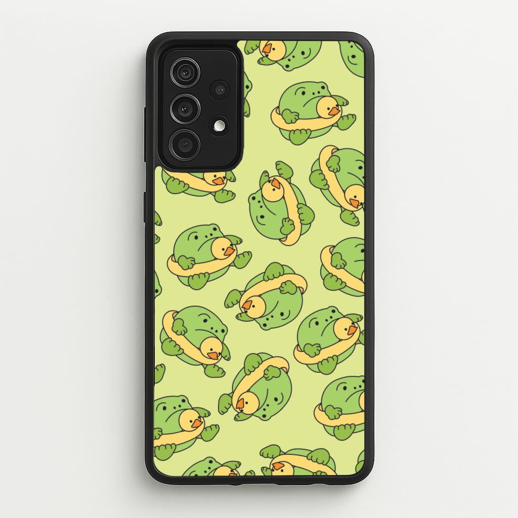 Frog Pattern - Plushy - Plushy Phone Case for Galaxy A52 / A52s