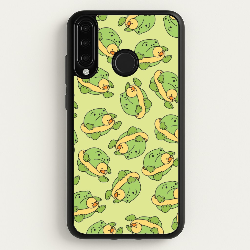 Frog Pattern - Plushy - Plushy Phone Case for Huawei P30 Lite