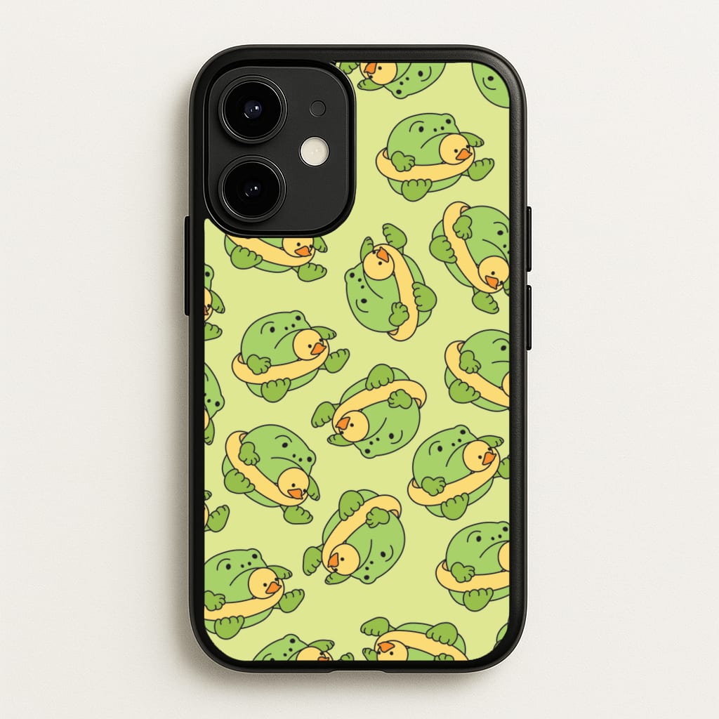 Frog Pattern - Plushy - Plushy Phone Case for iPhone 12 Mini