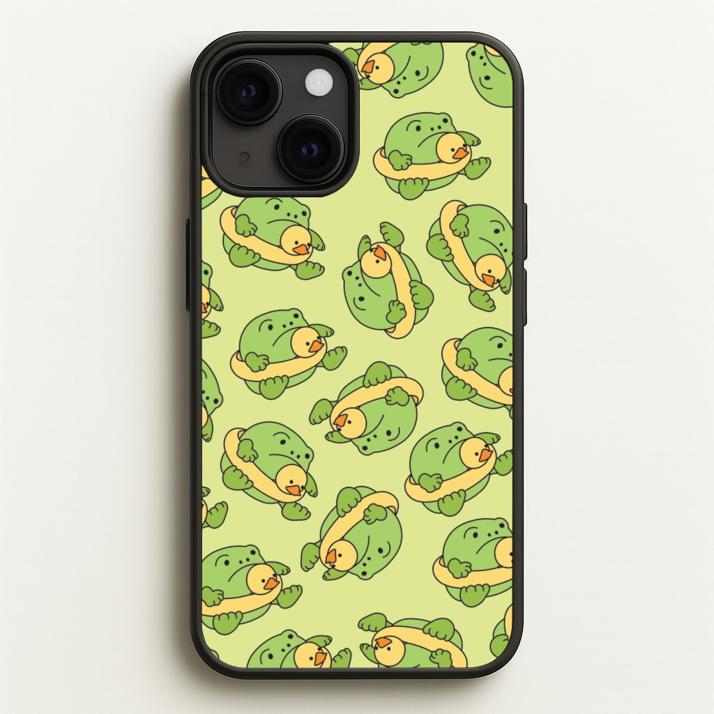 Frog Pattern - Plushy - Plushy Phone Case for iPhone 13 Mini