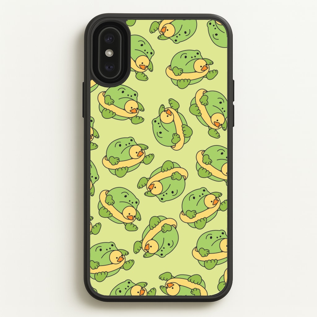 Frog Pattern - Plushy - Plushy Phone Case for iPhone XS Max