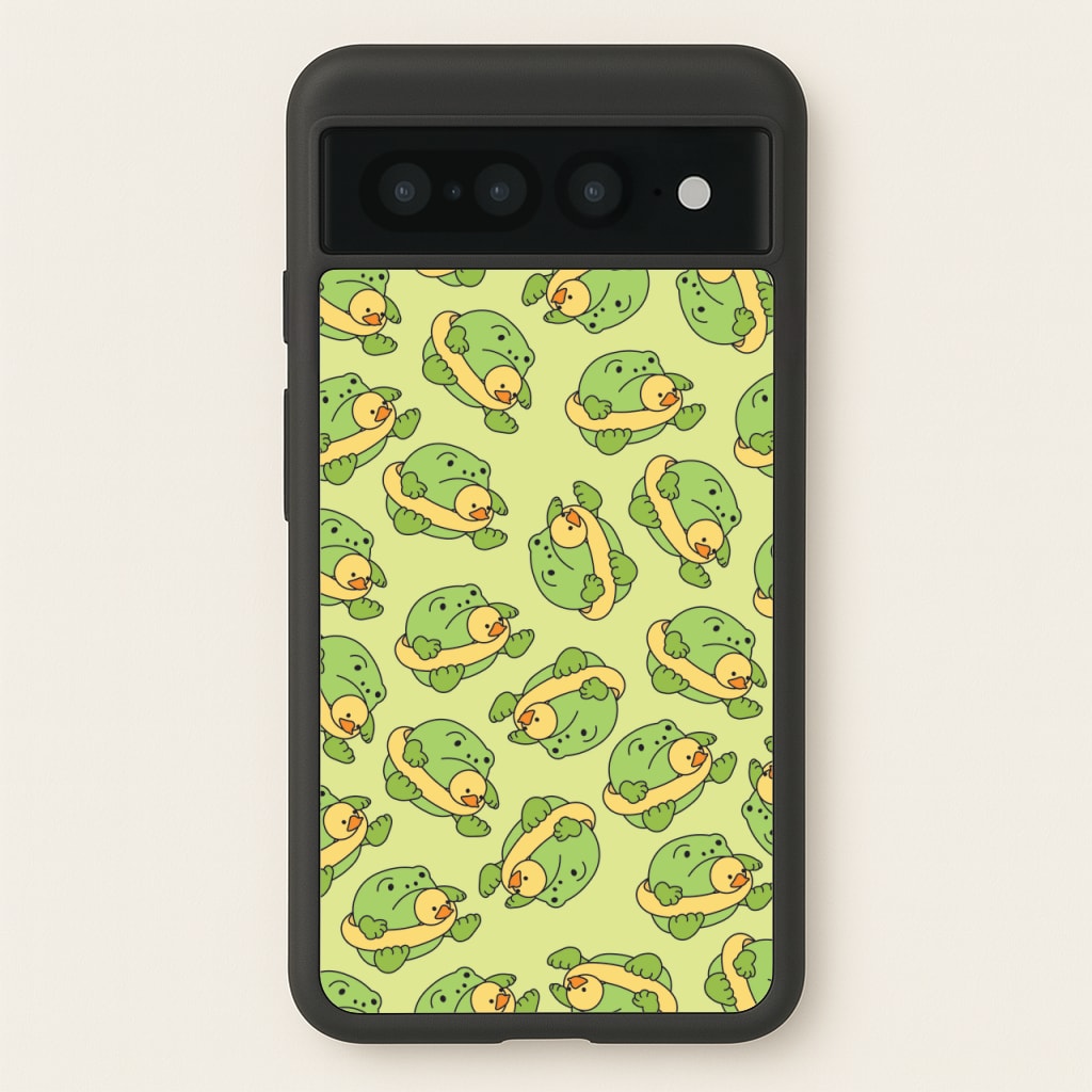 Frog Pattern - Plushy - Plushy Phone Case for Google Pixel 7 Pro