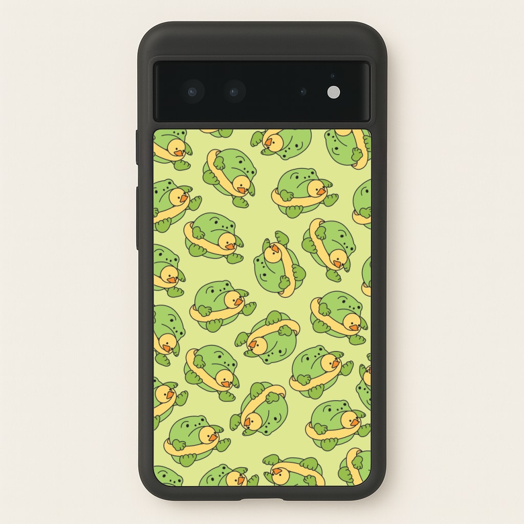 Frog Pattern - Plushy - Plushy Phone Case for Google Pixel 6
