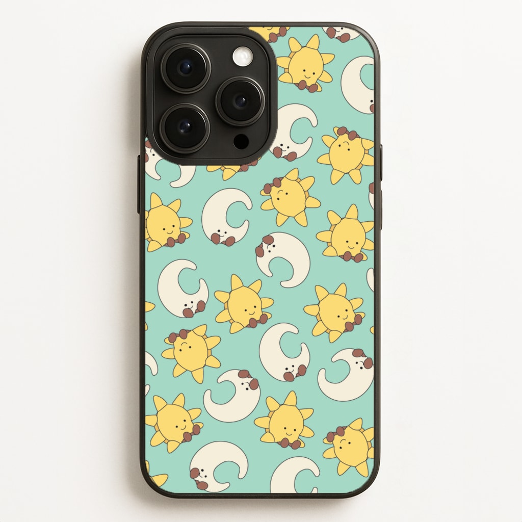 Stars And Moon Pattern - Plushy - Plushy Phone Case for iPhone 16 Pro Max