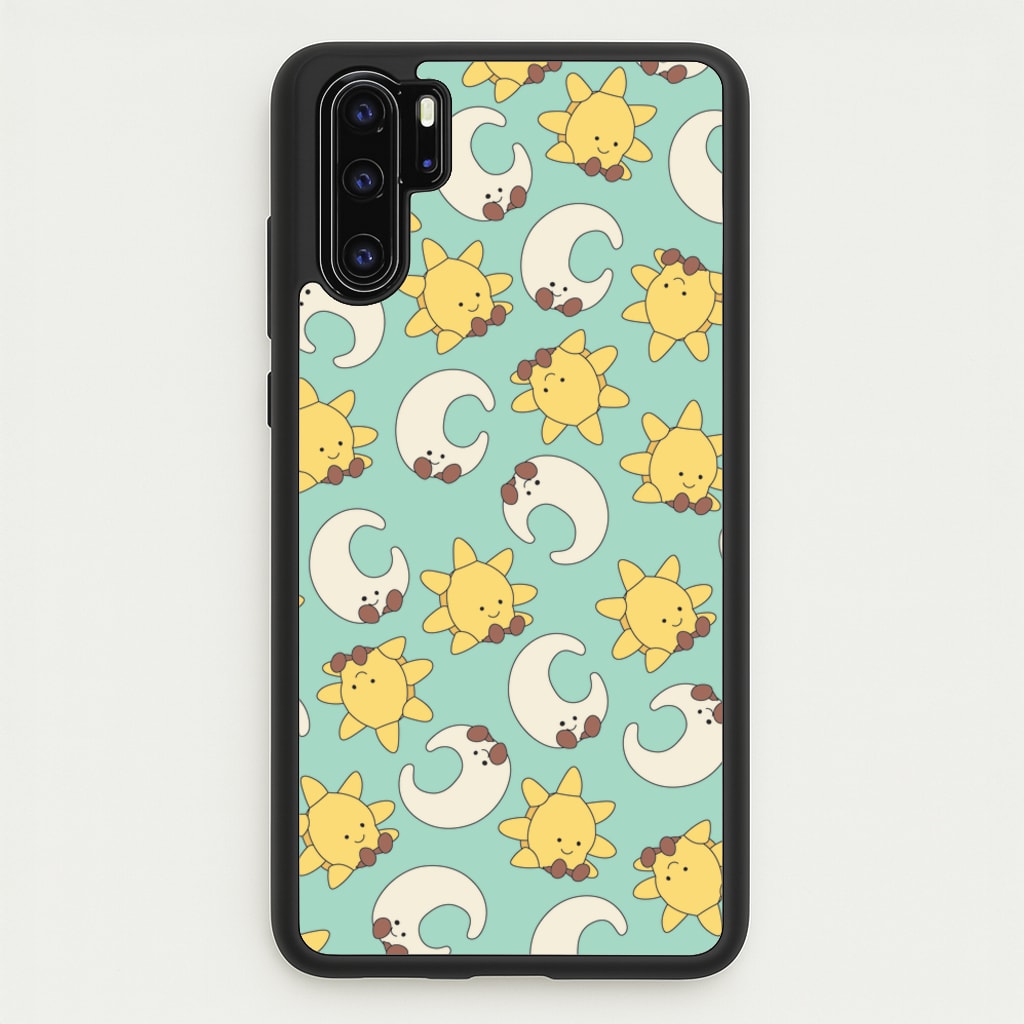 Stars And Moon Pattern - Plushy - Plushy Phone Case for Huawei P30 Pro