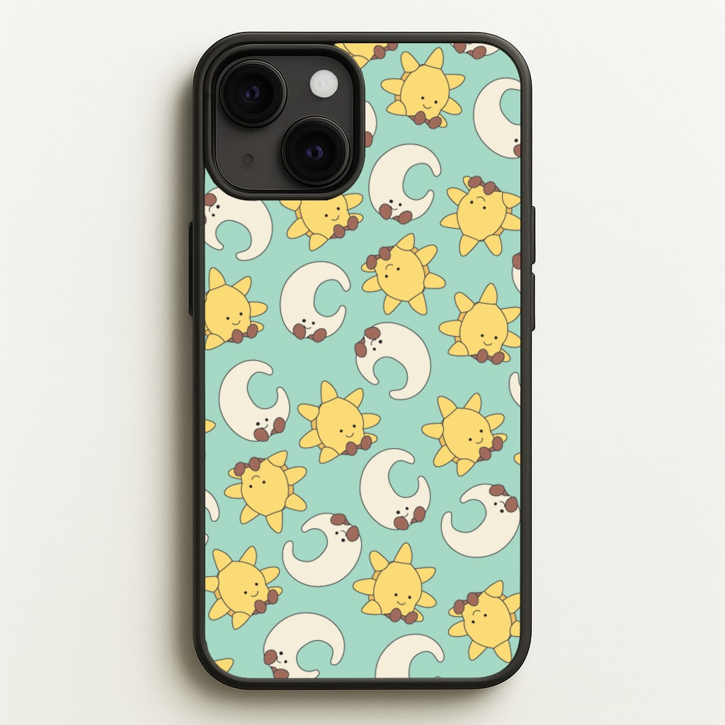 Stars And Moon Pattern - Plushy - Plushy Phone Case for iPhone 13