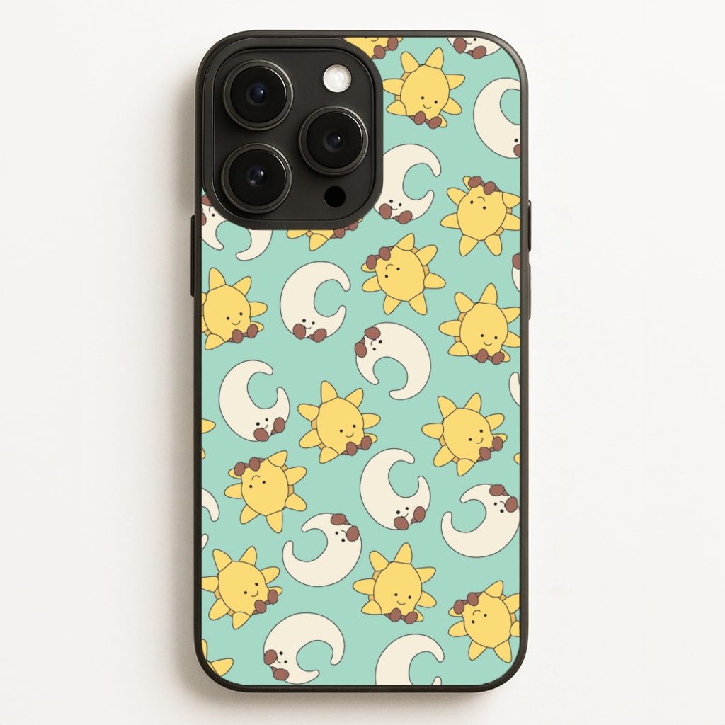 Stars And Moon Pattern - Plushy - Plushy Phone Case for iPhone 12 Pro Max