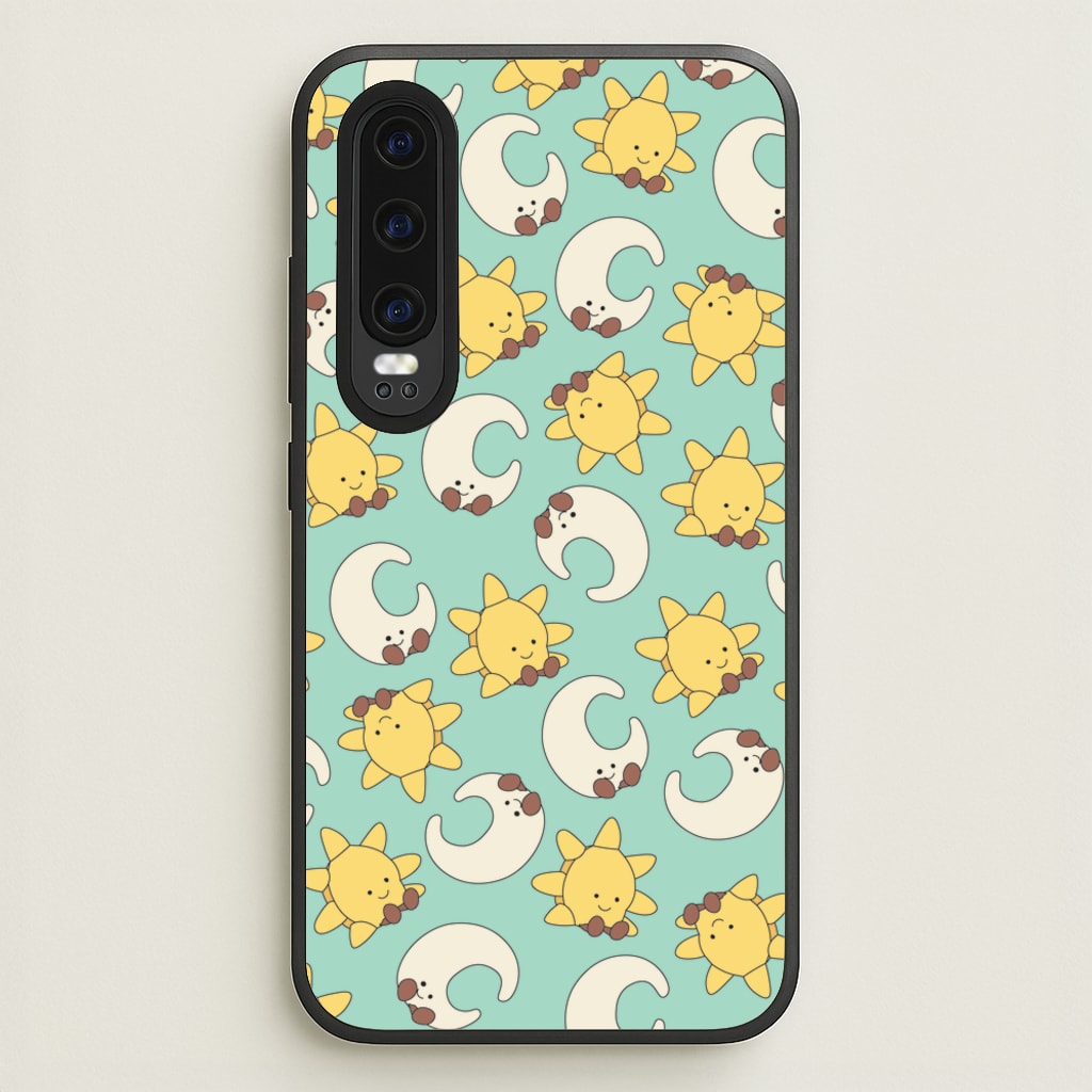 Stars And Moon Pattern - Plushy - Plushy Phone Case for Huawei P30