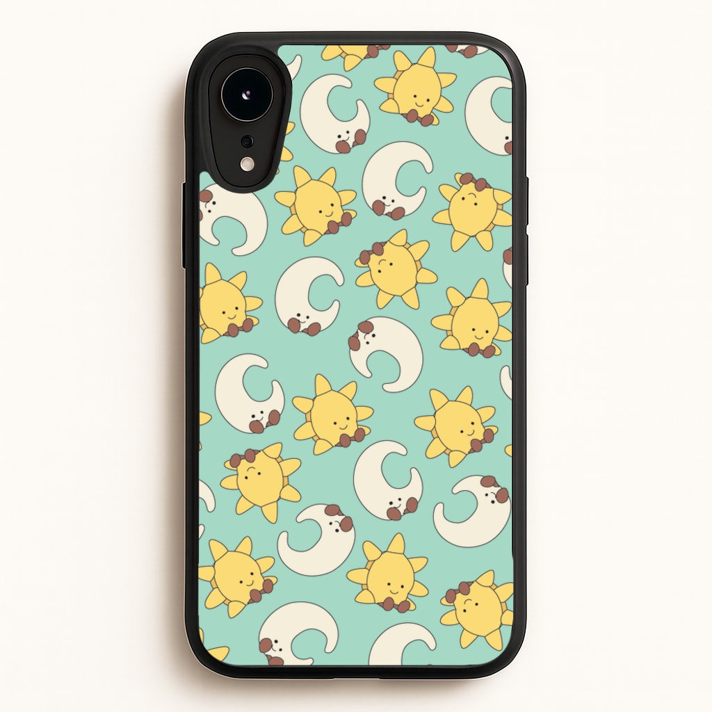 Stars And Moon Pattern - Plushy - Plushy Phone Case for iPhone XR