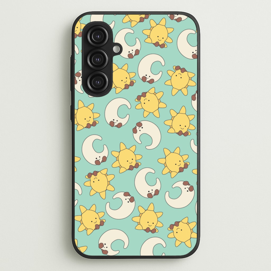 Stars And Moon Pattern - Plushy - Plushy Phone Case for Galaxy S23FE