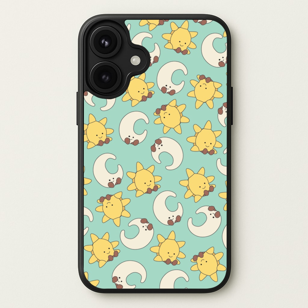 Stars And Moon Pattern - Plushy Phone Case for iPhone 17