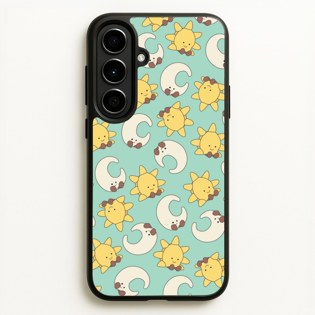 Stars And Moon Pattern - Plushy - Plushy Phone Case for Galaxy A56