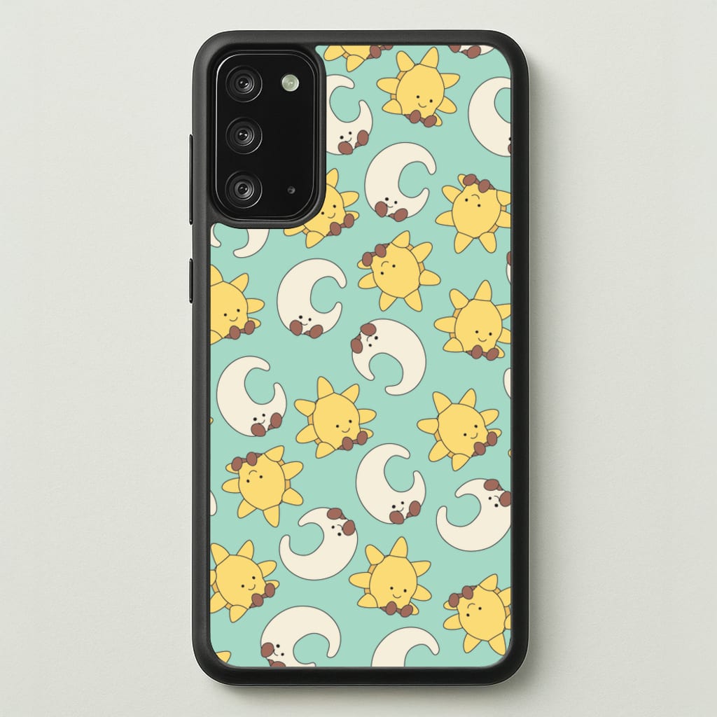 Stars And Moon Pattern - Plushy - Plushy Phone Case for Galaxy Note 20