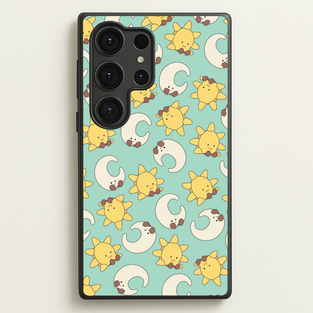 Stars And Moon Pattern - Plushy - Plushy Phone Case for Galaxy S25 Ultra