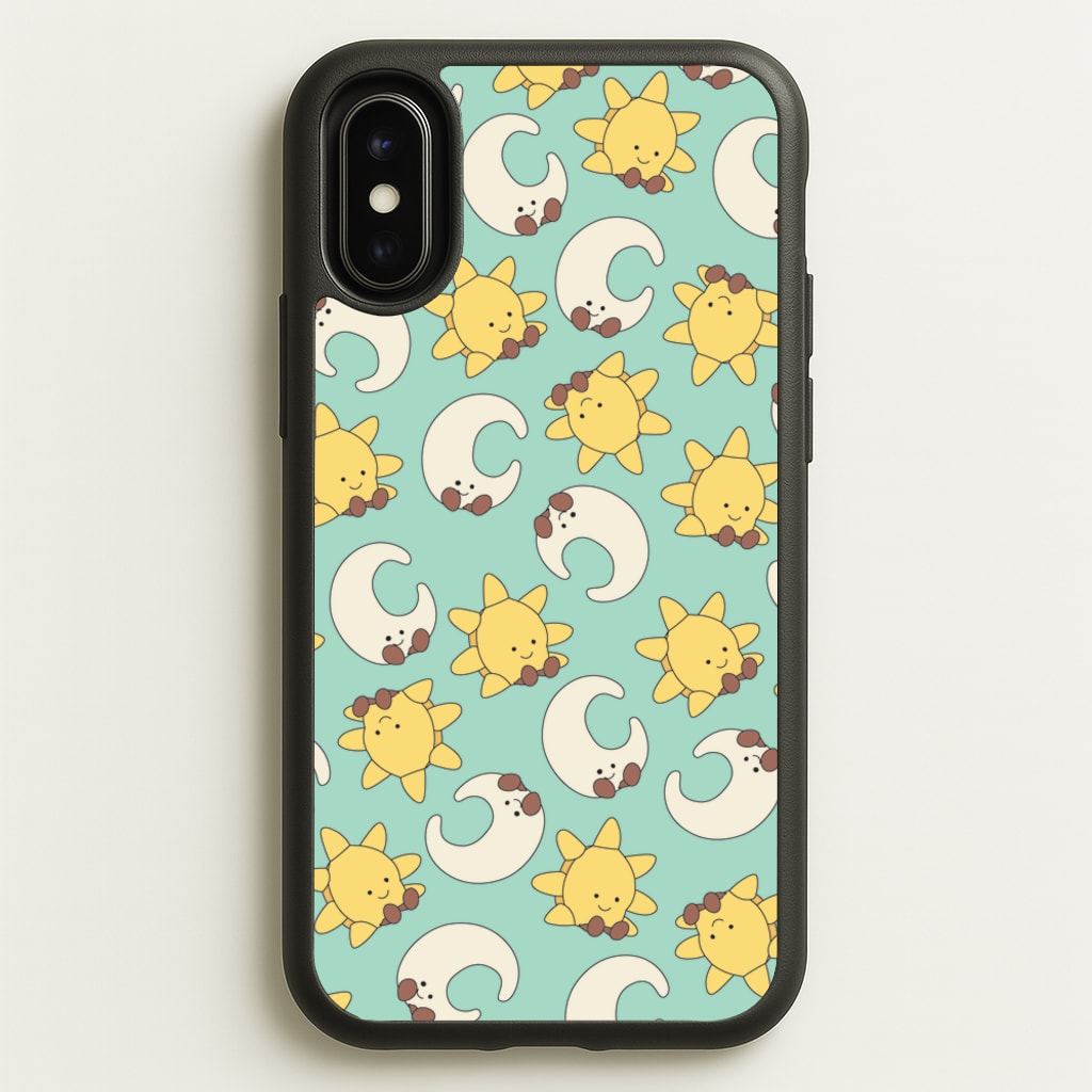 Stars And Moon Pattern - Plushy - Plushy Phone Case for iPhone X / XS