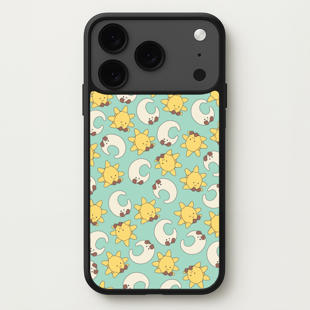 Stars And Moon Pattern - Plushy Phone Case for iPhone 17 Pro
