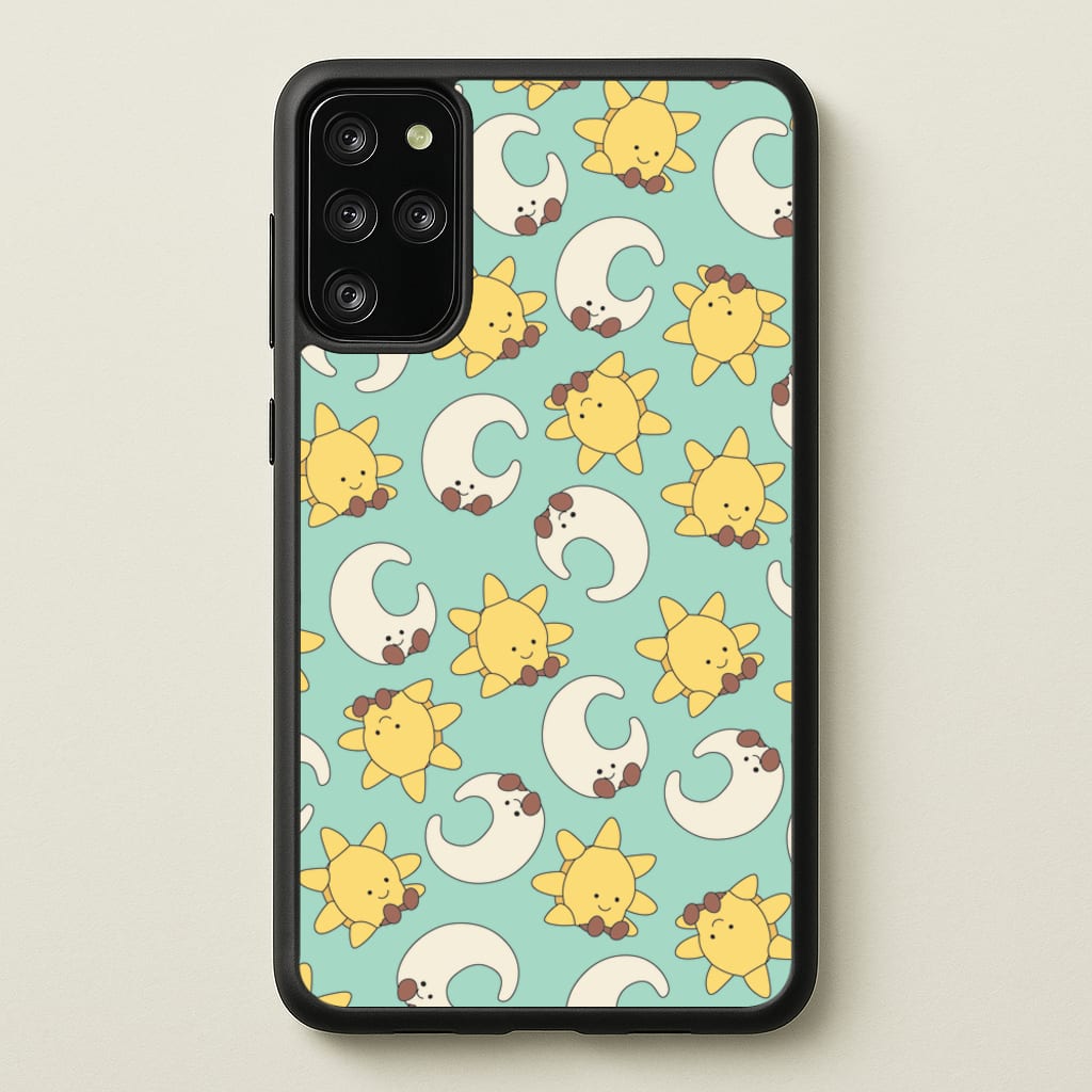Stars And Moon Pattern - Plushy - Plushy Phone Case for Galaxy S20 Plus