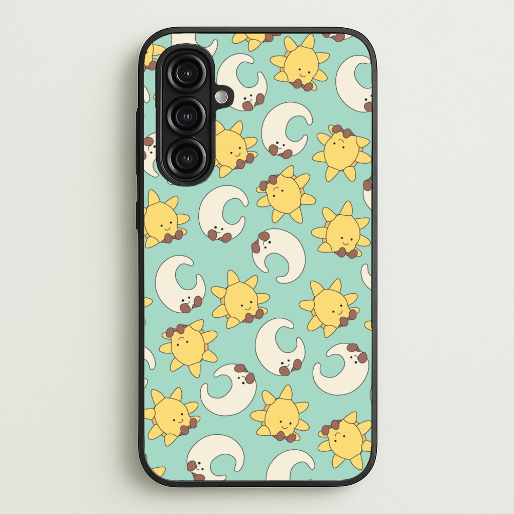 Stars And Moon Pattern - Plushy - Plushy Phone Case for Galaxy A16