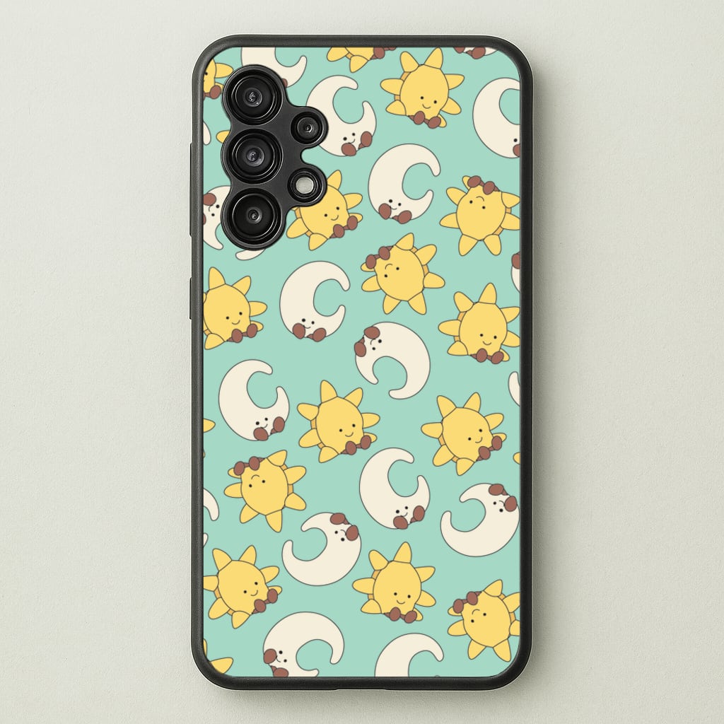 Stars And Moon Pattern - Plushy - Plushy Phone Case for Galaxy A13