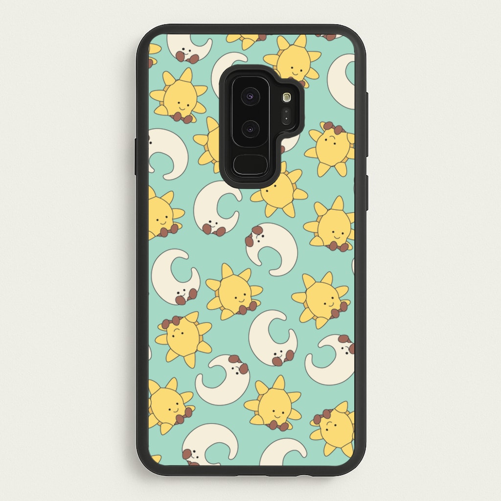 Stars And Moon Pattern - Plushy - Plushy Phone Case for Galaxy S9 Plus