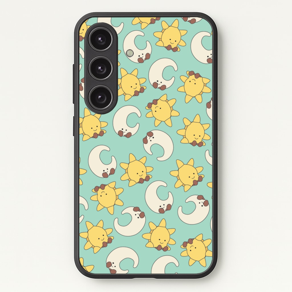 Stars And Moon Pattern - Plushy - Plushy Phone Case for Galaxy S25