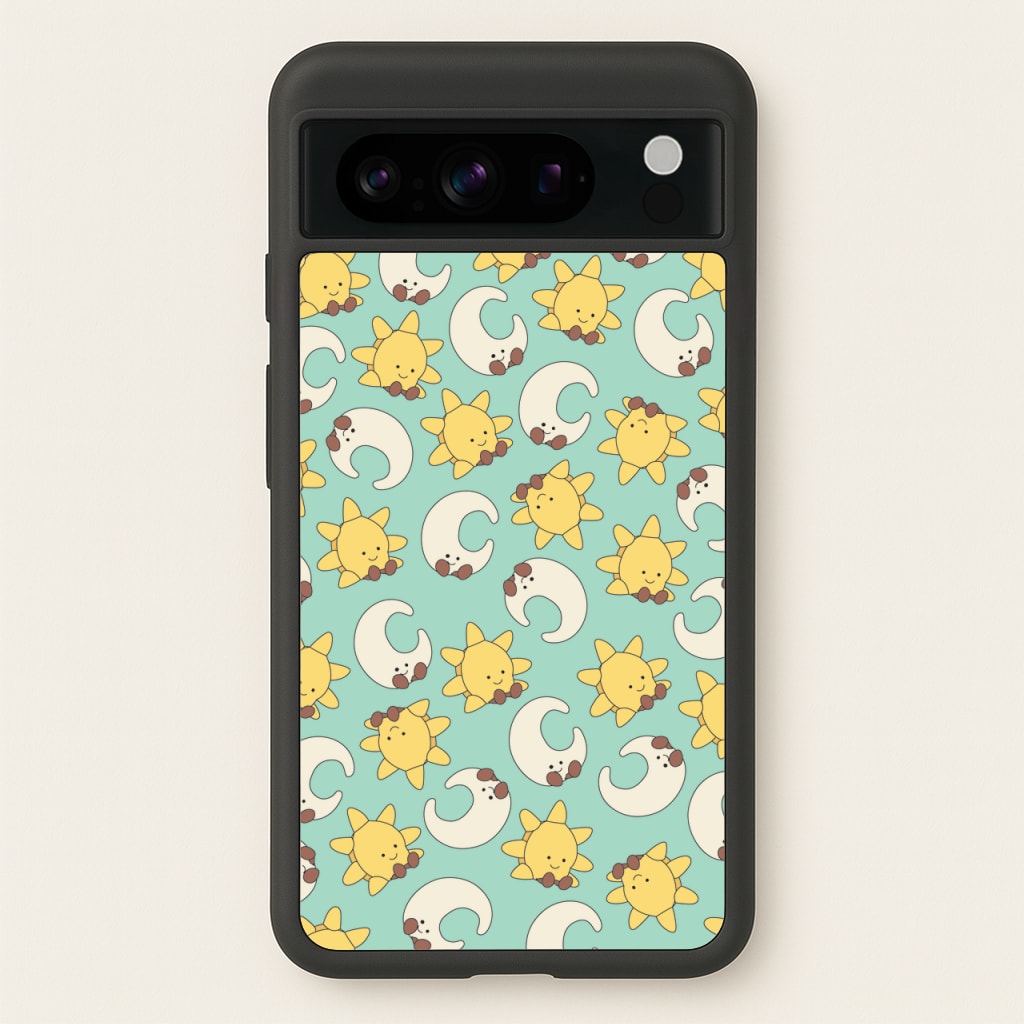Stars And Moon Pattern - Plushy - Plushy Phone Case for Google Pixel 8 Pro