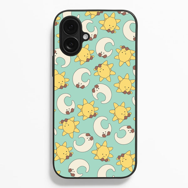 Stars And Moon Pattern - Plushy - Plushy Phone Case for iPhone 16 Plus