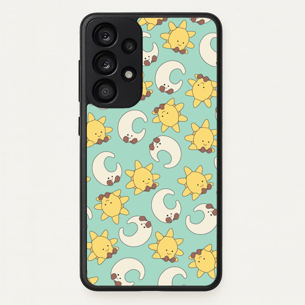 Stars And Moon Pattern - Plushy - Plushy Phone Case for Galaxy A53