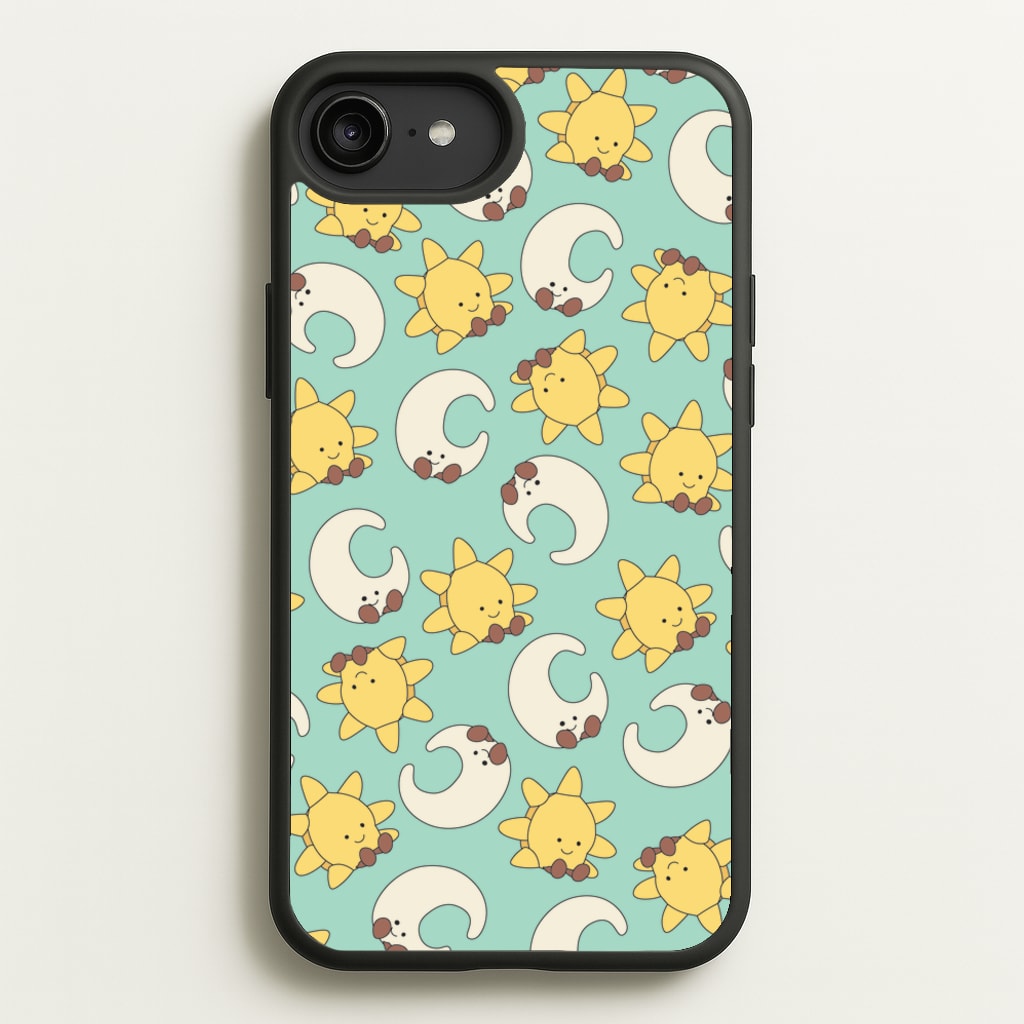 Stars And Moon Pattern - Plushy - Plushy Phone Case for iPhone 6 Plus / 7 Plus / 8 Plus
