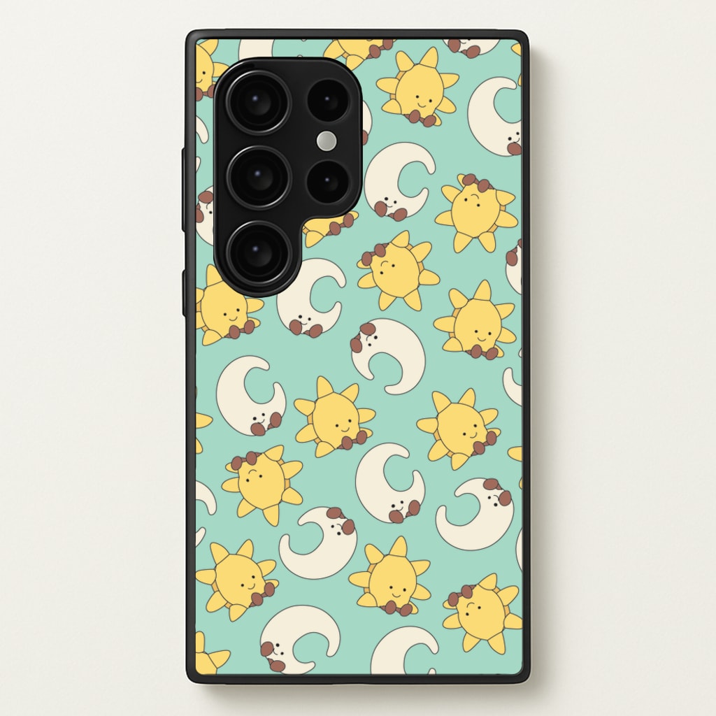 Stars And Moon Pattern - Plushy - Plushy Phone Case for Galaxy S24 Ultra