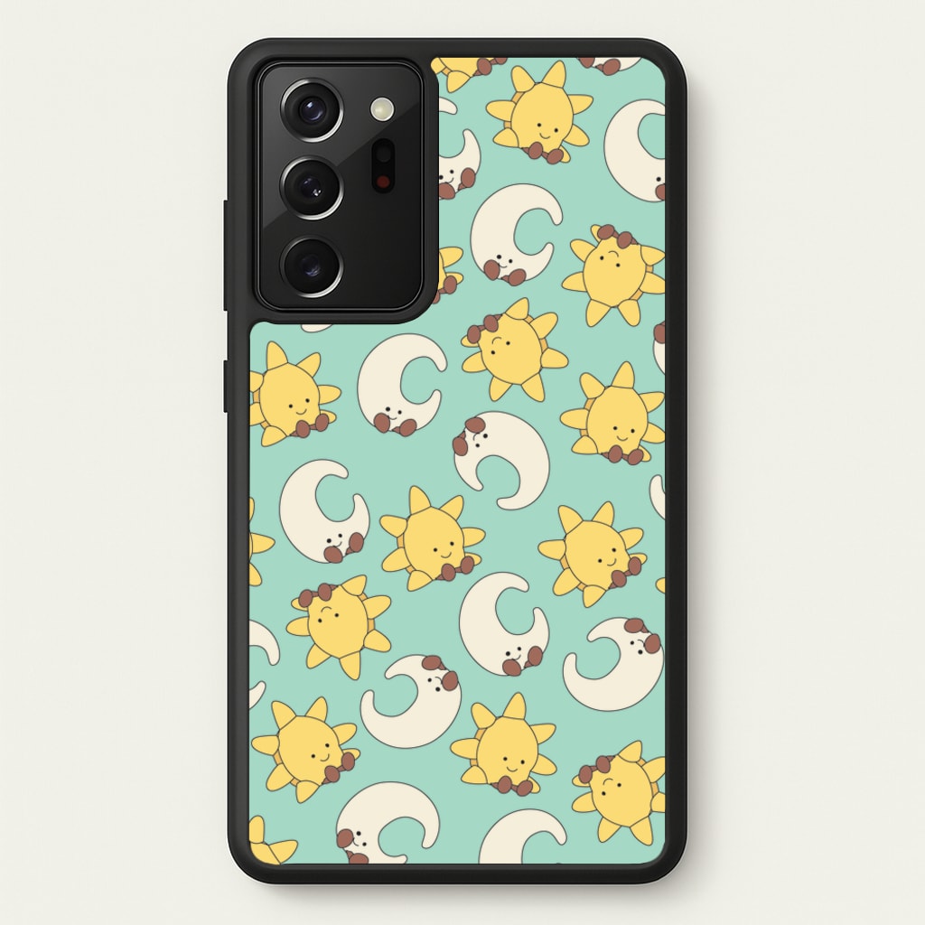 Stars And Moon Pattern - Plushy - Plushy Phone Case for Galaxy Note 20 Ultra
