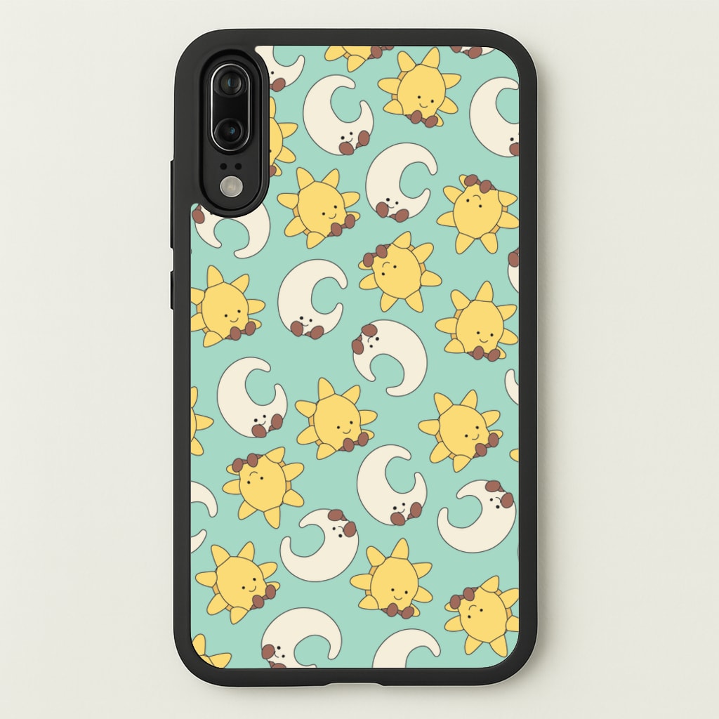 Stars And Moon Pattern - Plushy - Plushy Phone Case for Huawei P20