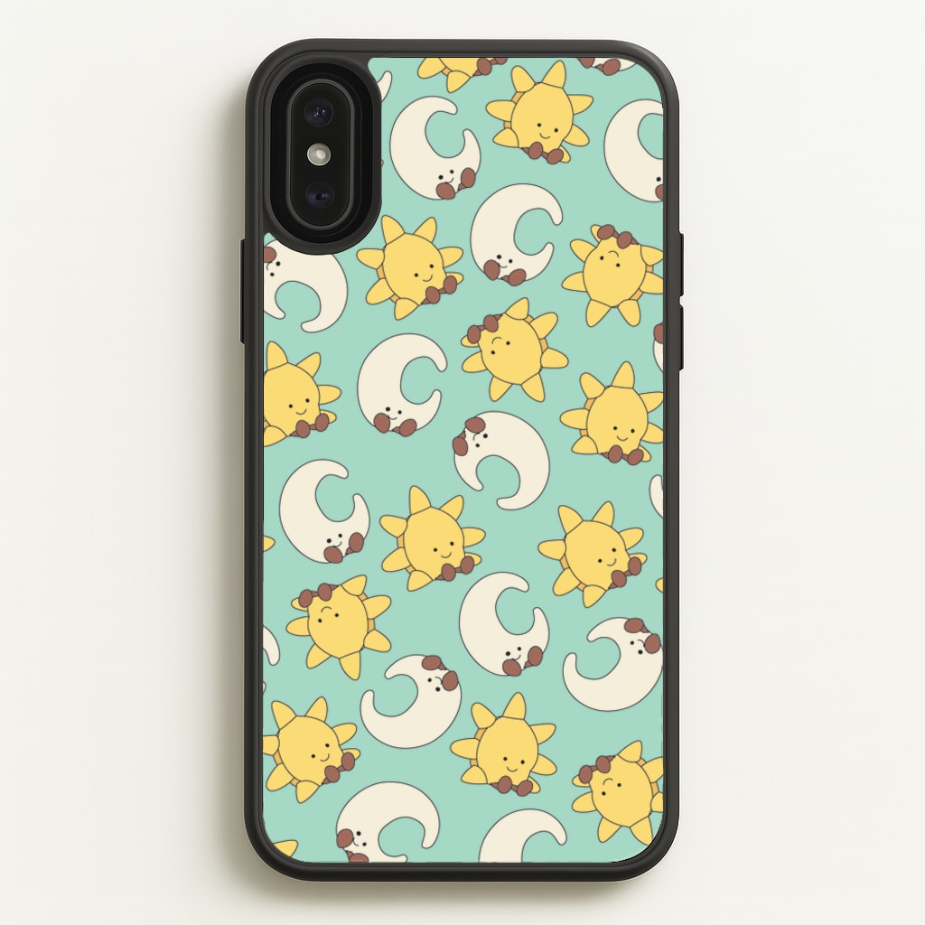 Stars And Moon Pattern - Plushy - Plushy Phone Case for iPhone XS Max