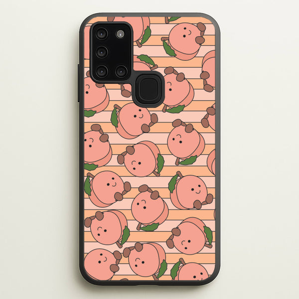 Feeling Peachy - Plushy Phone Case for Galaxy A21s