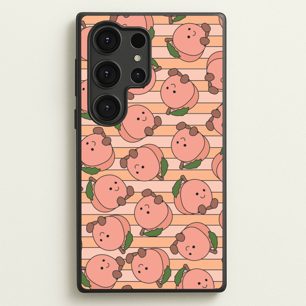 Feeling Peachy - Plushy Phone Case for Galaxy S25 Ultra