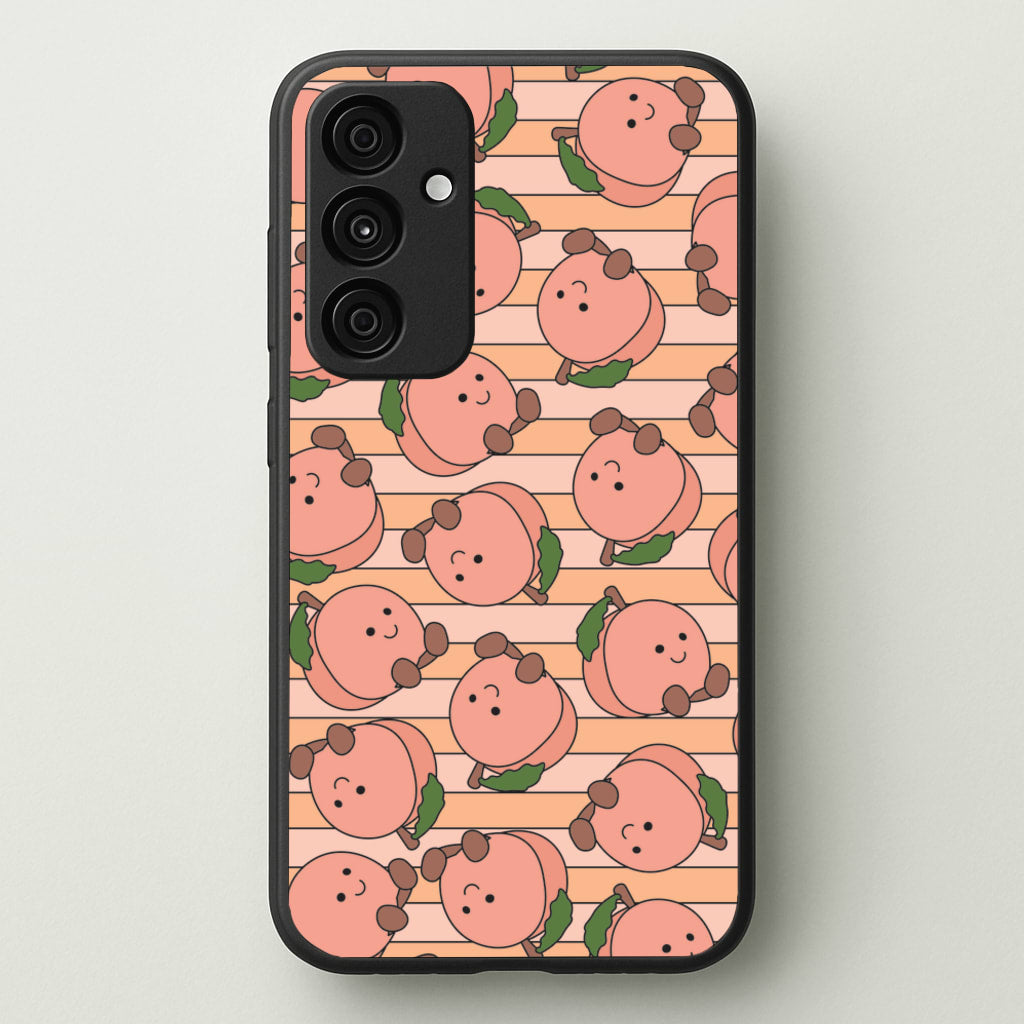 Feeling Peachy - Plushy Phone Case for Galaxy A55