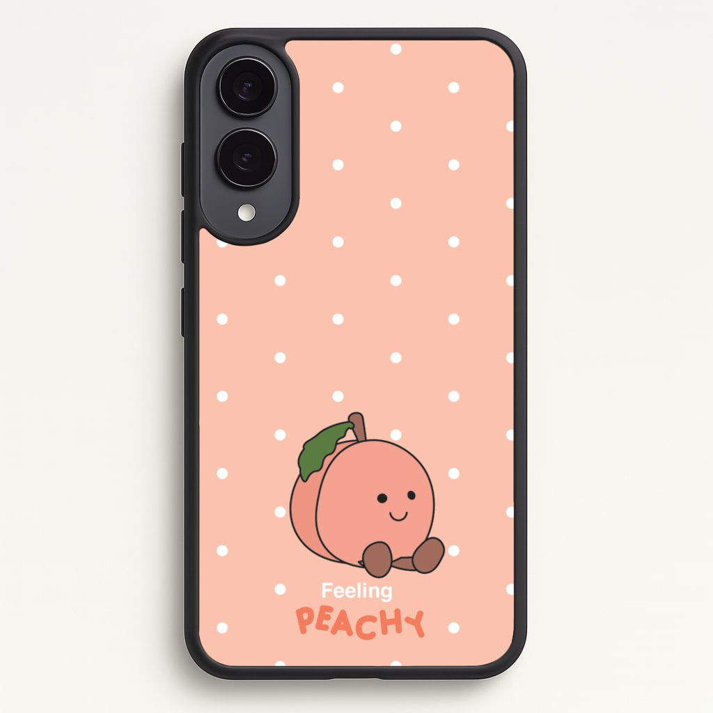 Peach Pattern - Plushy Phone Case for Galaxy S25 Edge