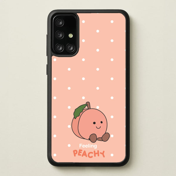 Peach Pattern - Plushy Phone Case for Galaxy A71