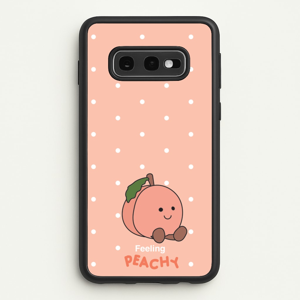 Peach Pattern - Plushy Phone Case for Galaxy S10e
