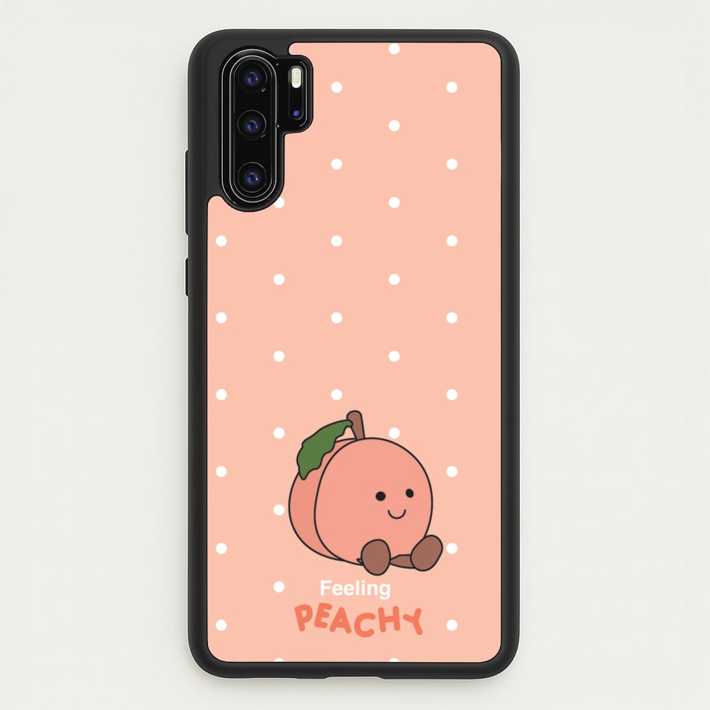 Peach Pattern - Plushy Phone Case for Huawei P30 Pro