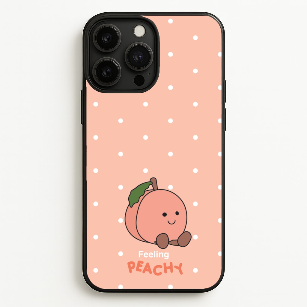 Peach Pattern - Plushy Phone Case for iPhone 13 Pro Max