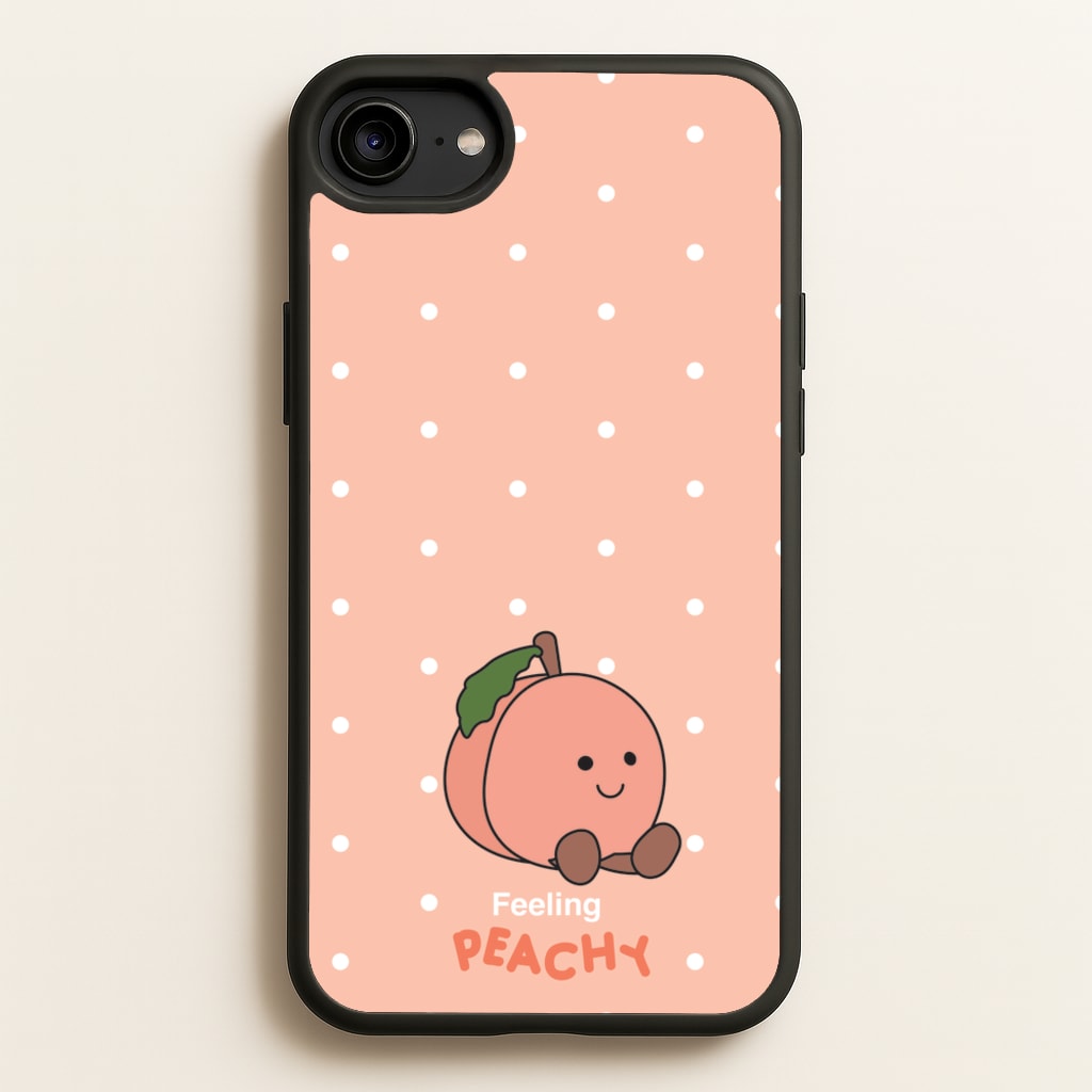 Peach Pattern - Plushy Phone Case for iPhone 6 / 7 / 8 / SE