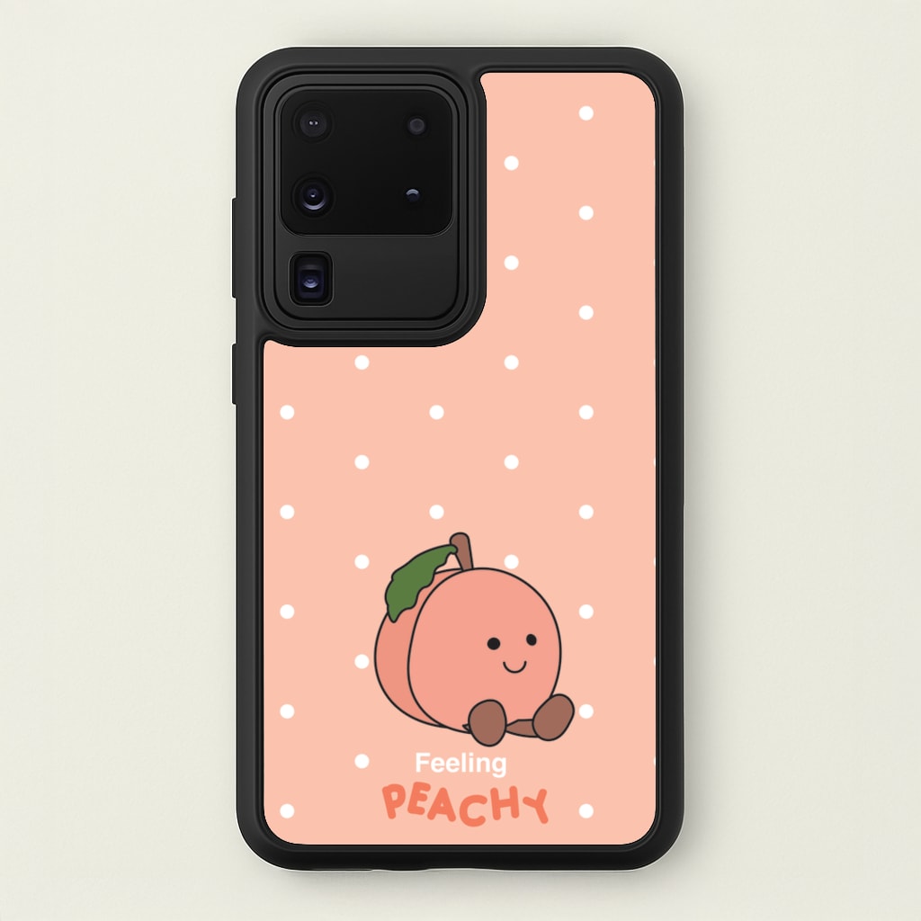 Peach Pattern - Plushy Phone Case for Galaxy S20 Ultra