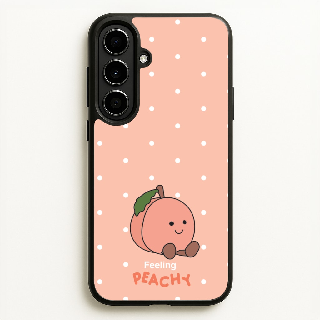 Peach Pattern - Plushy Phone Case for Galaxy A56