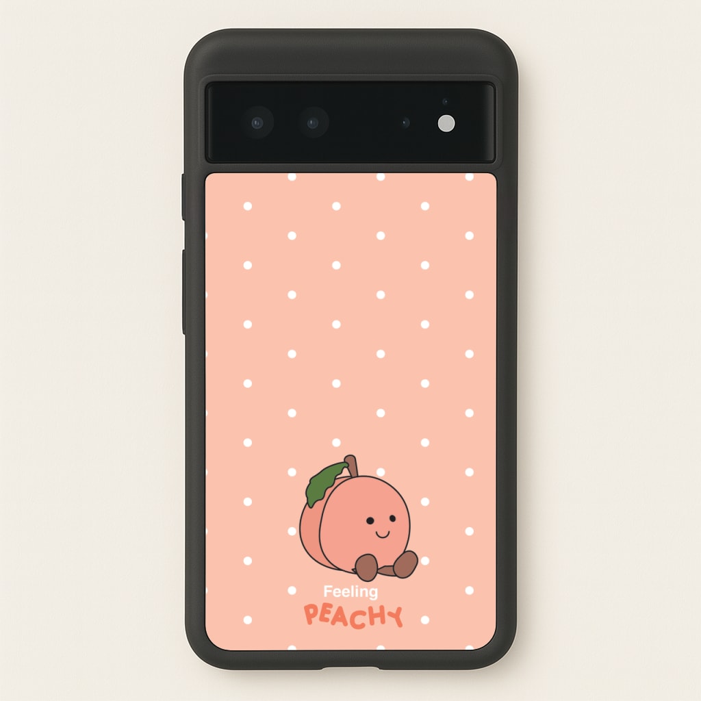 Peach Pattern - Plushy Phone Case for Google Pixel 6