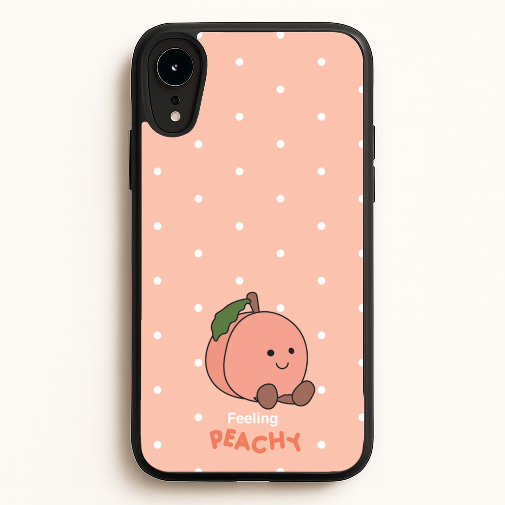 Peach Pattern - Plushy Phone Case for iPhone XR