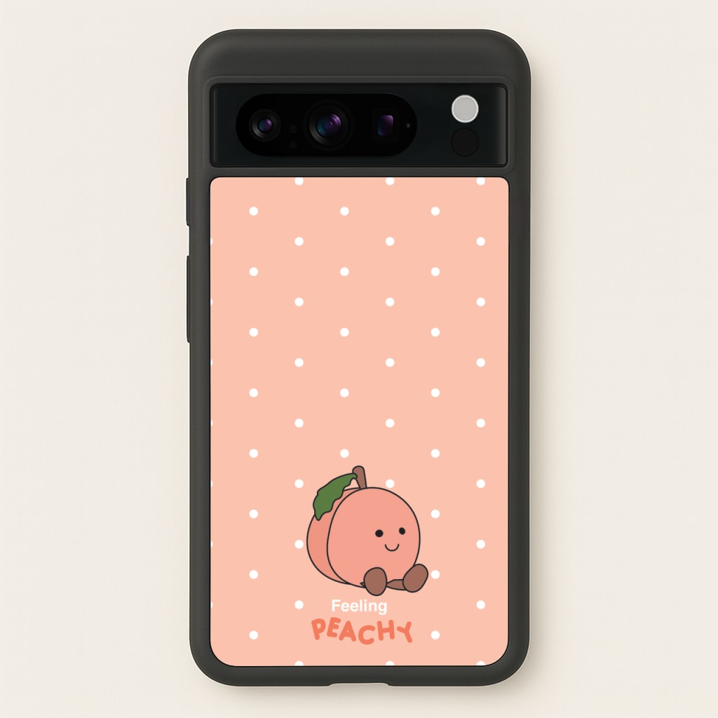 Peach Pattern - Plushy Phone Case for Google Pixel 8 Pro
