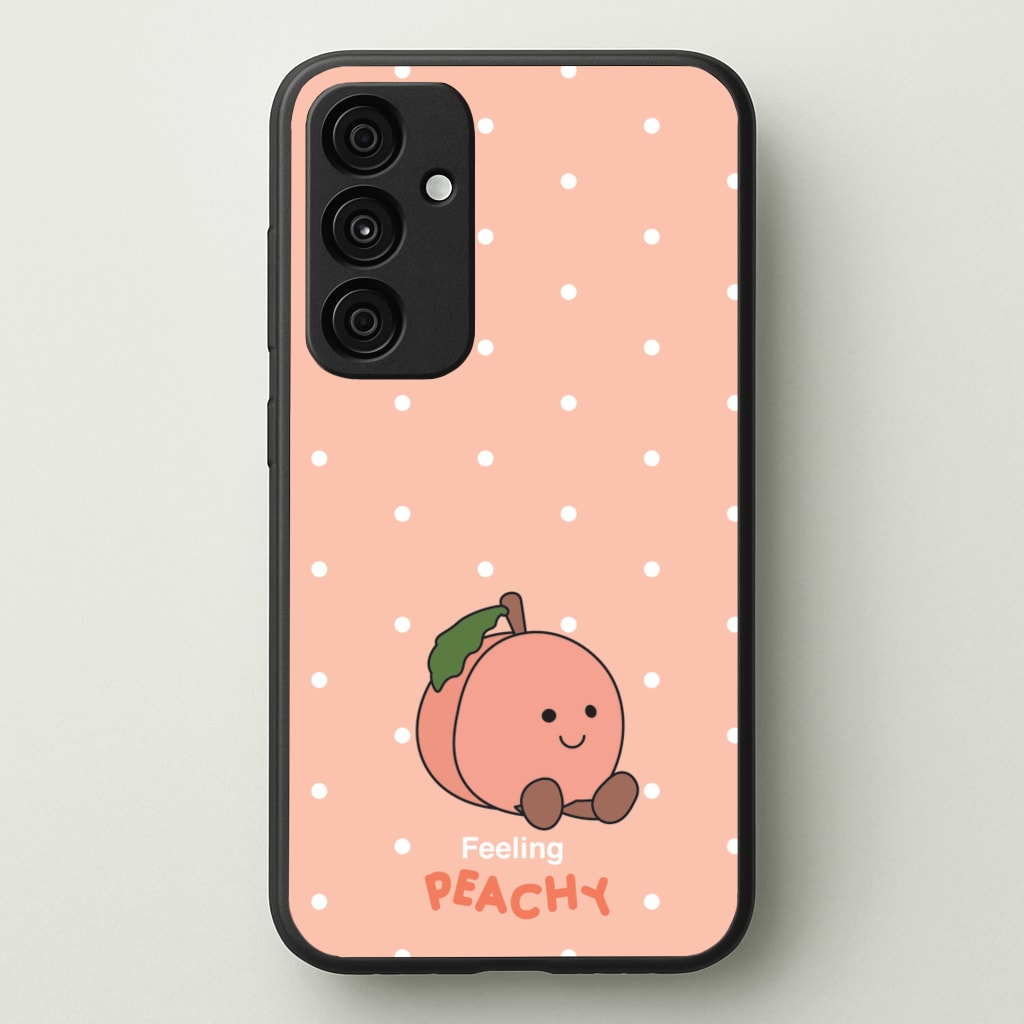 Peach Pattern - Plushy Phone Case for Galaxy A35