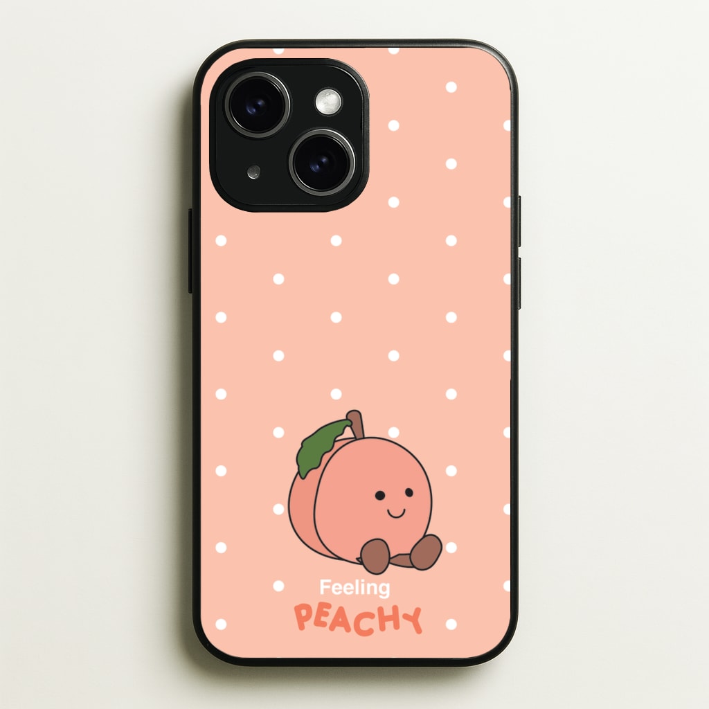 Peach Pattern - Plushy Phone Case for iPhone 14