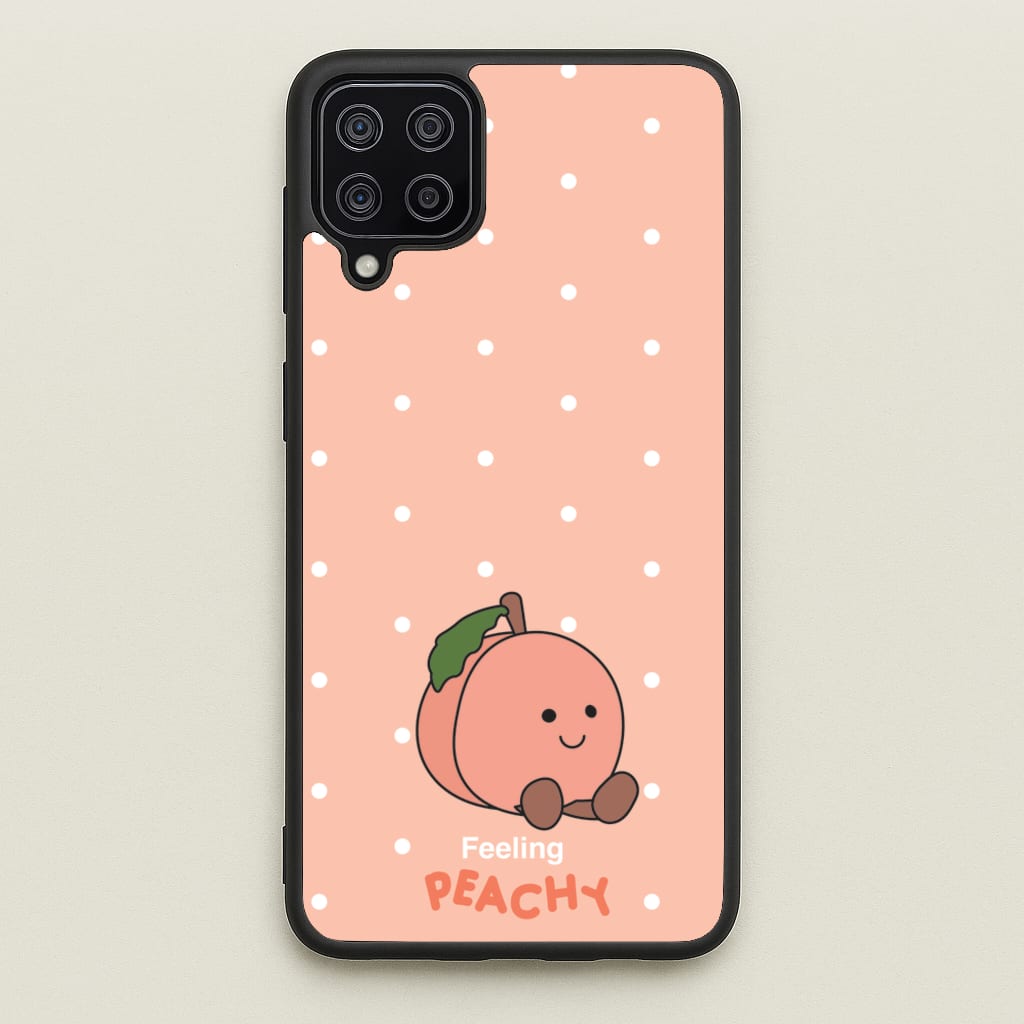 Peach Pattern - Plushy Phone Case for Galaxy A12